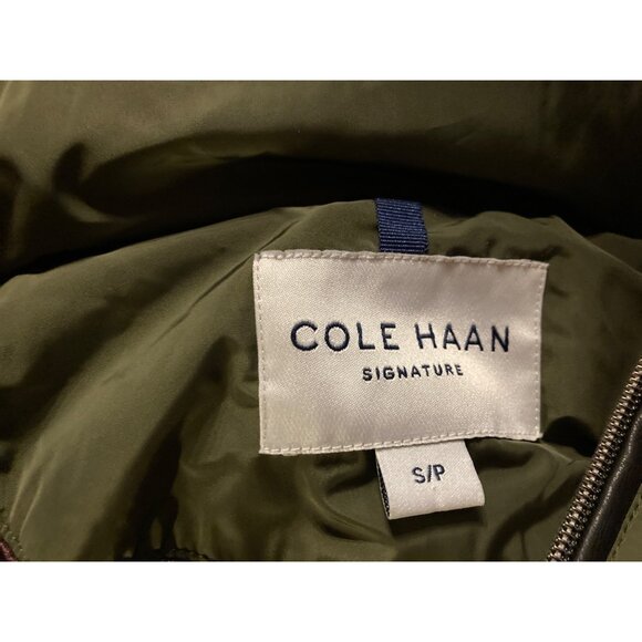 Cole Haan Down Coat Hood Green Size Small S/P New With Tag - Picture 3 of 3